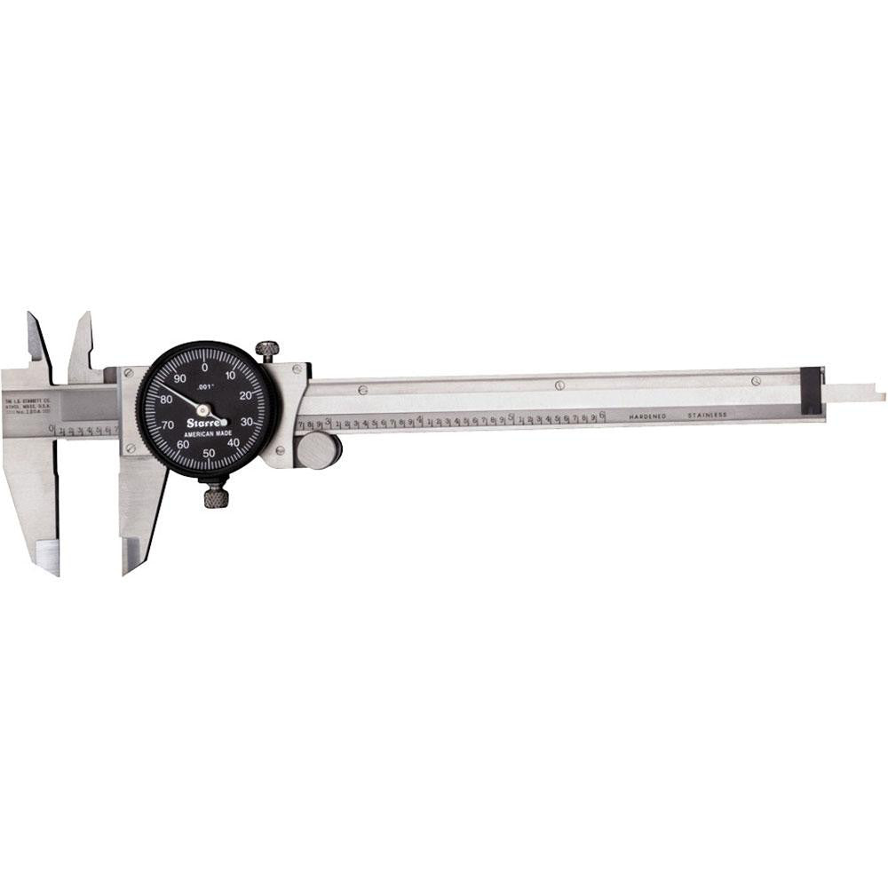 Starrett 64515 Dial Caliper 6'' Range, 0.001'' Graduation, 0.1'' per Revolution