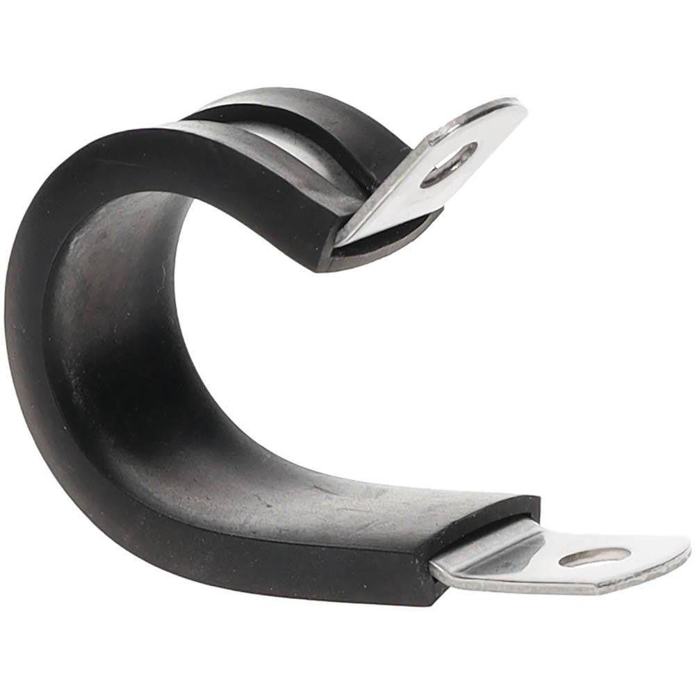 STAR TECHNOLOGIES, LLC STAR-SS-14E Cushion Clamp 7/8" Pipe, Stainless Steel, Black