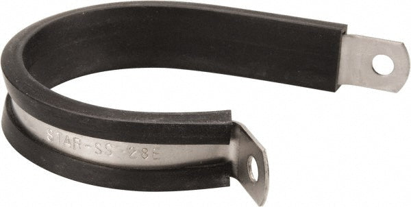 STAR TECHNOLOGIES, LLC STAR-SS-28E Cushion Clamp 1-3/4" Pipe, Stainless Steel, Black