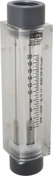 King 7510216A-06 1" FNPT Port Block Style, Inline Flowmeter