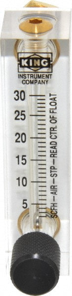 King 75301112C-09 1/4" F Port Block Style, Panel Mount Flowmeter