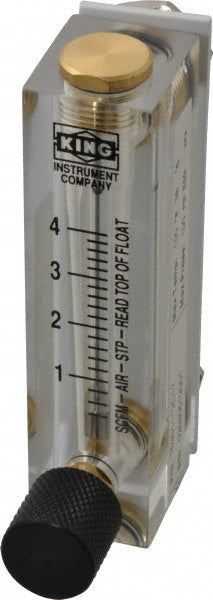King 75301112C-17 1/4" F Port Block Style, Panel Mount Flowmeter