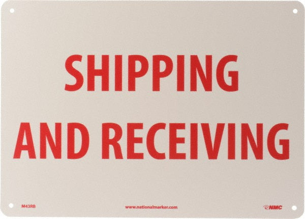 AccuformNMC M43RB Sign Rectangle, "SHIPPING & RECEIVING"