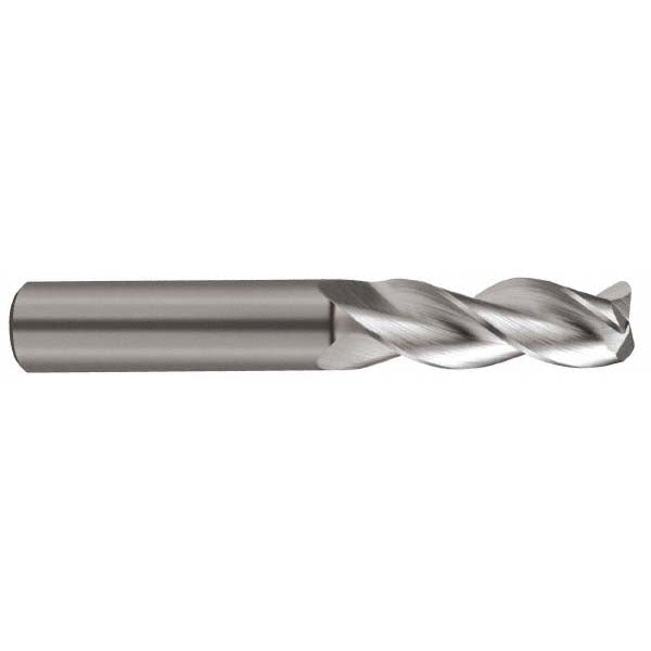 Kyocera SGS Precision Tools 34799 Corner Radius End Mill 3/8" Dia, 1" LOC, 0.03" Radius, 3 Flutes, Solid Carbide