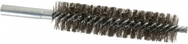 Schaefer Brush 43833 Double Stem/Spiral Tube Brush 1" Dia, 6" OAL, Stainless Steel Bristles