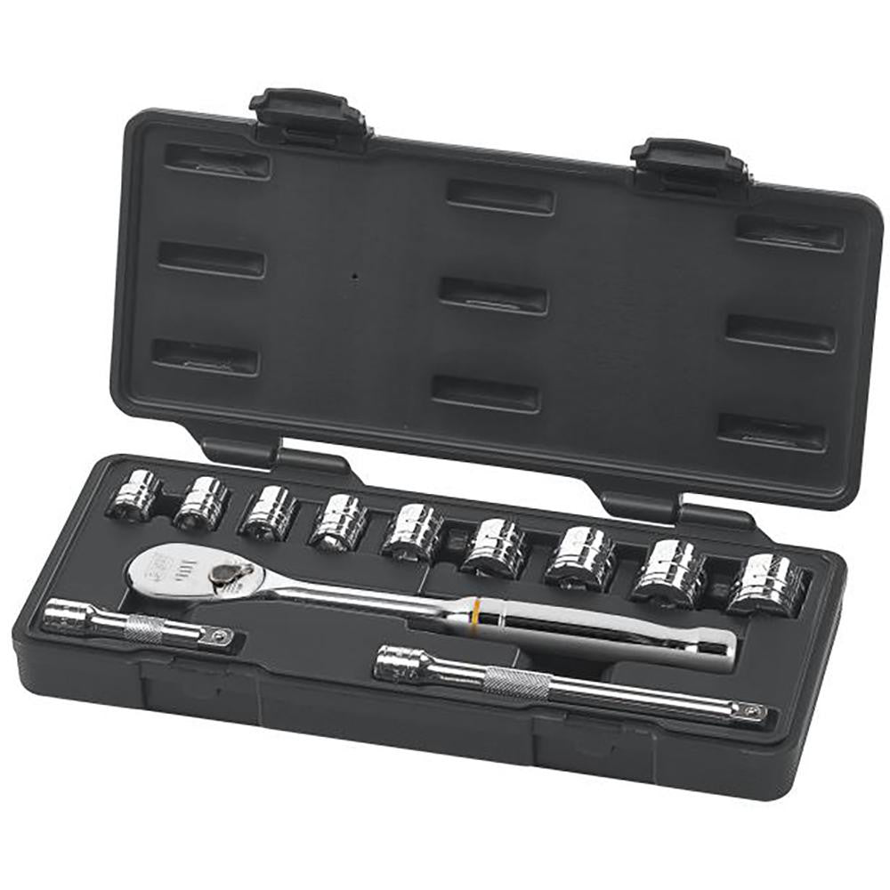 GEARWRENCH 80556 Standard Socket Set 12 Pc, 3/8" Drive, 3/8 to 7/8" Socket