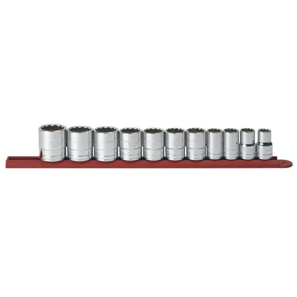 GEARWRENCH 80711 Standard Socket Set 11 Pc, 1/2" Drive, 1/2 to 1-1/8" Socket