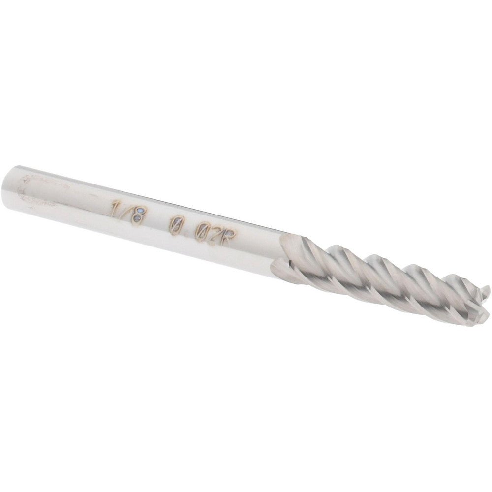 Accupro 86642840 Corner Radius End Mill 1/8" Dia, 1/2" LOC, 0.02" Radius, 4 Flutes, Solid Carbide