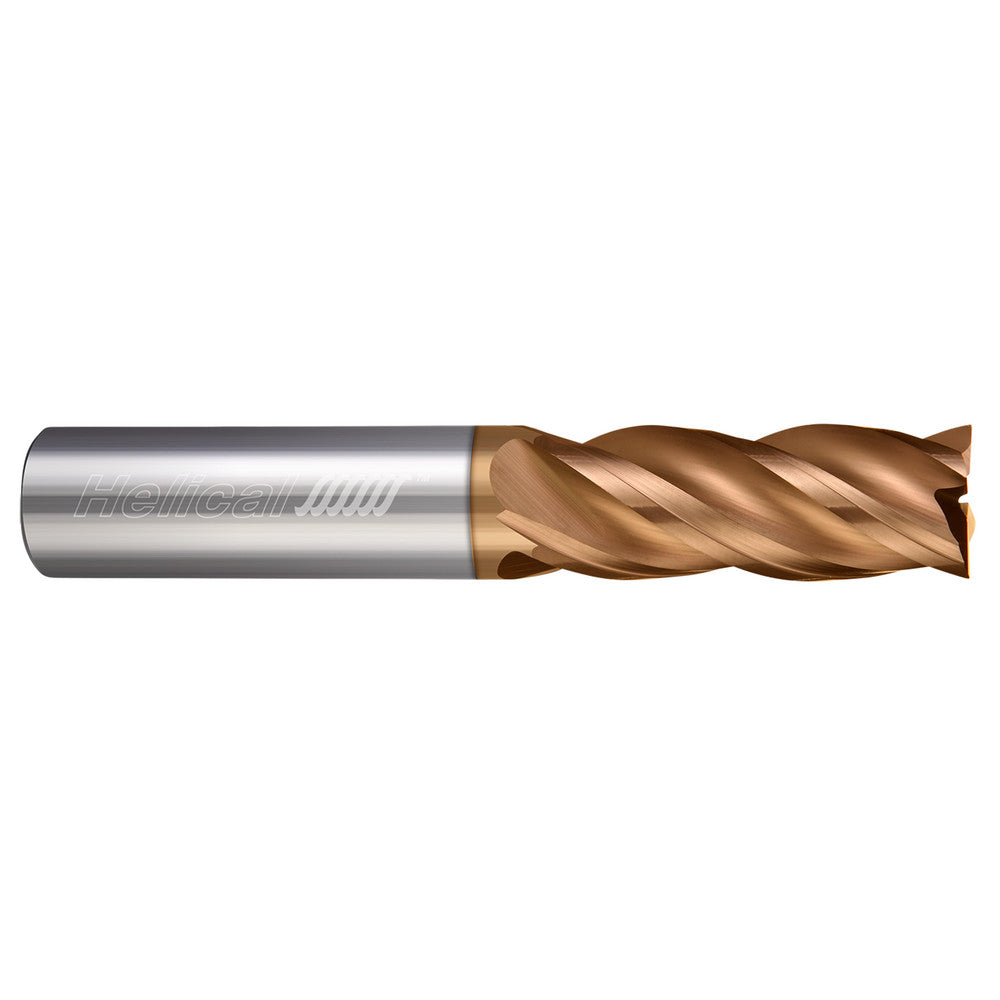 Helical Solutions 82263 Square End Mill 1/4" Dia, 1/2" LOC, 4 Flute, Solid Carbide