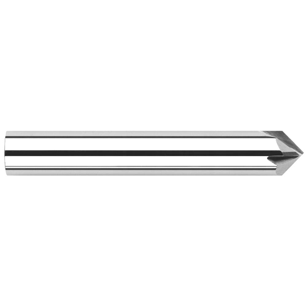 Harvey Tool 18032 Chamfer Mill 1/2" Dia, 1/2" Shank Dia, 90 deg, 4 Flute, Cobalt, Single End