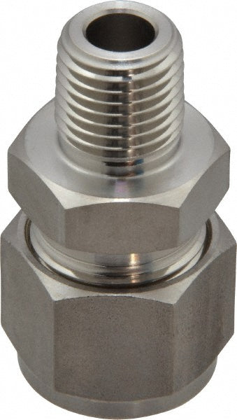 Ham-Let 3002010 Compression Tube Connector 1/4" Thread, Compression x MNPT