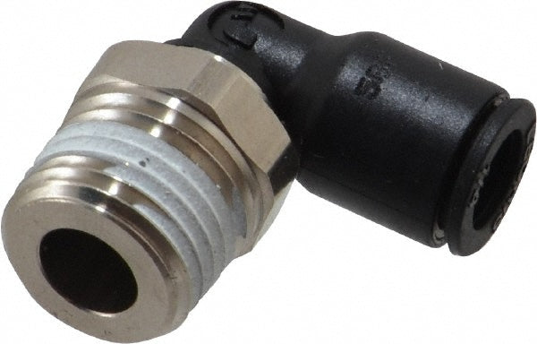 Legris 3109 56 13 Push-To-Connect Tube to Male & Tube to Male BSPT Tube Fitting Male Elbow, 1/4" Thread, 1/4" OD