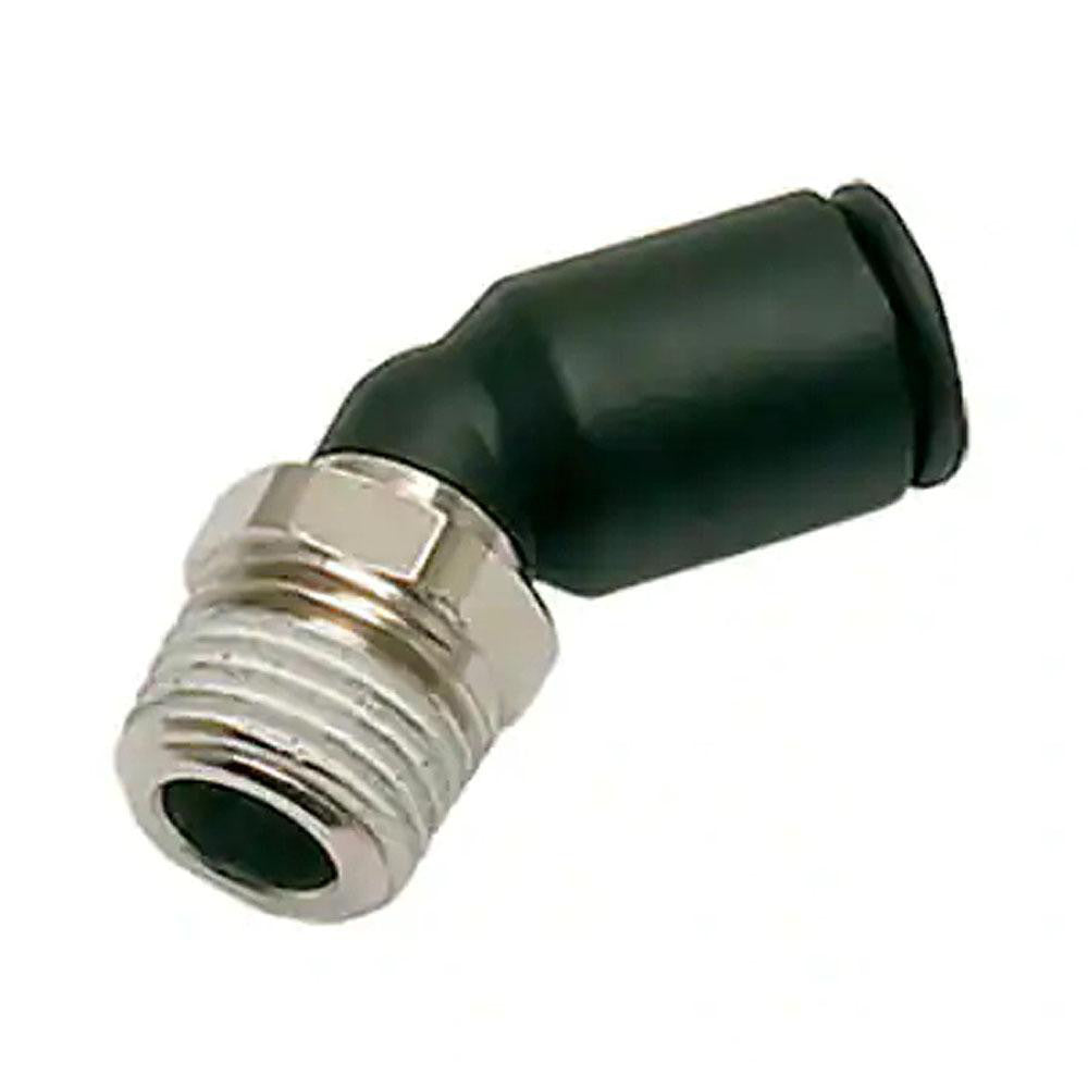 Legris 3113 06 13 Push-To-Connect Tube to Male BSPT Tube Fitting 45 ° Male Elbow, 1/4" Thread