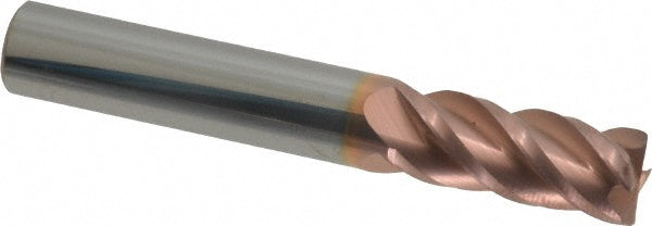 Accupro 86800059 Corner Radius End Mill 3/8" Dia, 7/8" LOC, 0.02" Radius, 4 Flutes, Solid Carbide