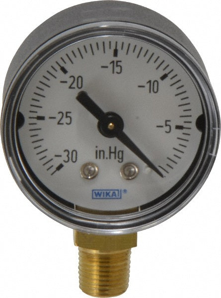 Wika 9747214 Pressure Gauge 1-1/2" Dial, 1/8" Thread, NPT, Lower Mount