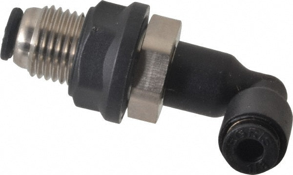 Legris 3139 53 00 Push-To-Connect Tube to Tube Tube Fitting Bulkhead Union Elbow, 1/8" OD