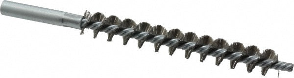 Schaefer Brush 43513 Double Stem/Single Spiral Tube Brush 9/16" Dia, 6-1/4" OAL, Stainless Steel Bristles