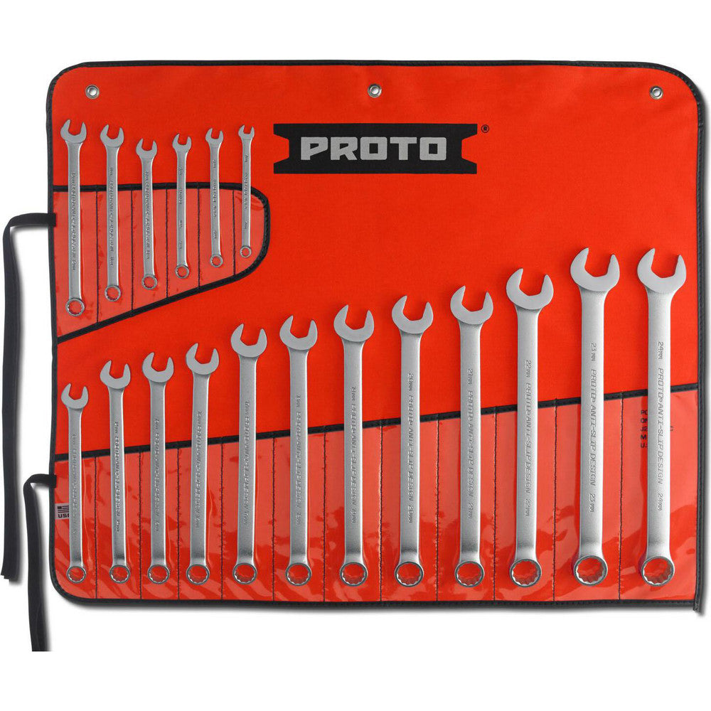 Proto J1200R-MASD Combination Wrench Set 18 Pc, Metric