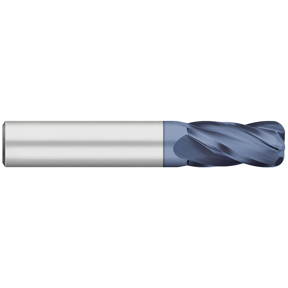 Titan USA TC73958 Corner Radius End Mill 1/2" Dia, 5/8" LOC, 1/8" Radius, 4 Flutes, Solid Carbide
