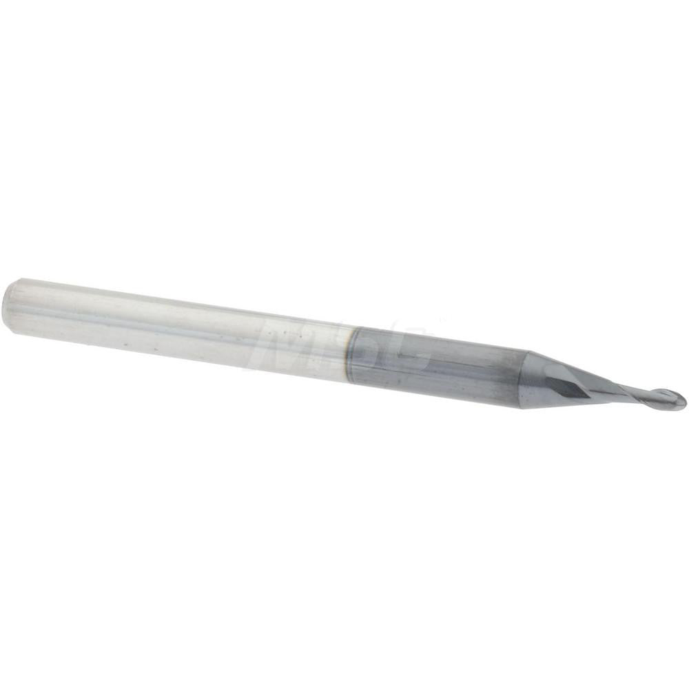 Accupro 86977725 Ball End Mill 0.0469" Dia, 0.1406" LOC, 2 Flute, Solid Carbide