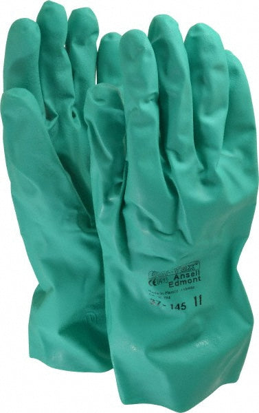 Ansell 117077 Chemical Resistant Gloves AlphaTEC™ 37-145, Size 2X-Large, 11.00 mil, Nitrile-Coated, Nitrile, Unsupported
