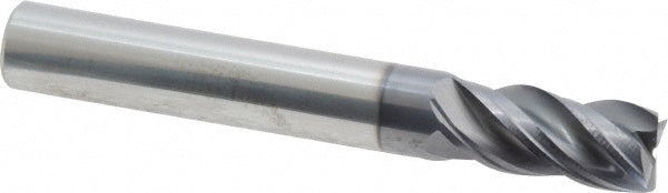 Kyocera SGS Precision Tools 46364 Square End Mill 10.00 mm Dia, 22.00 mm LOC, 4 Flute, Solid Carbide