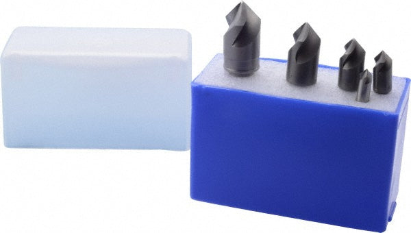 M.A. Ford 92000012 Countersink Set 5 Pc, 1/4 to 3/4" Head Dia, 3 Flute