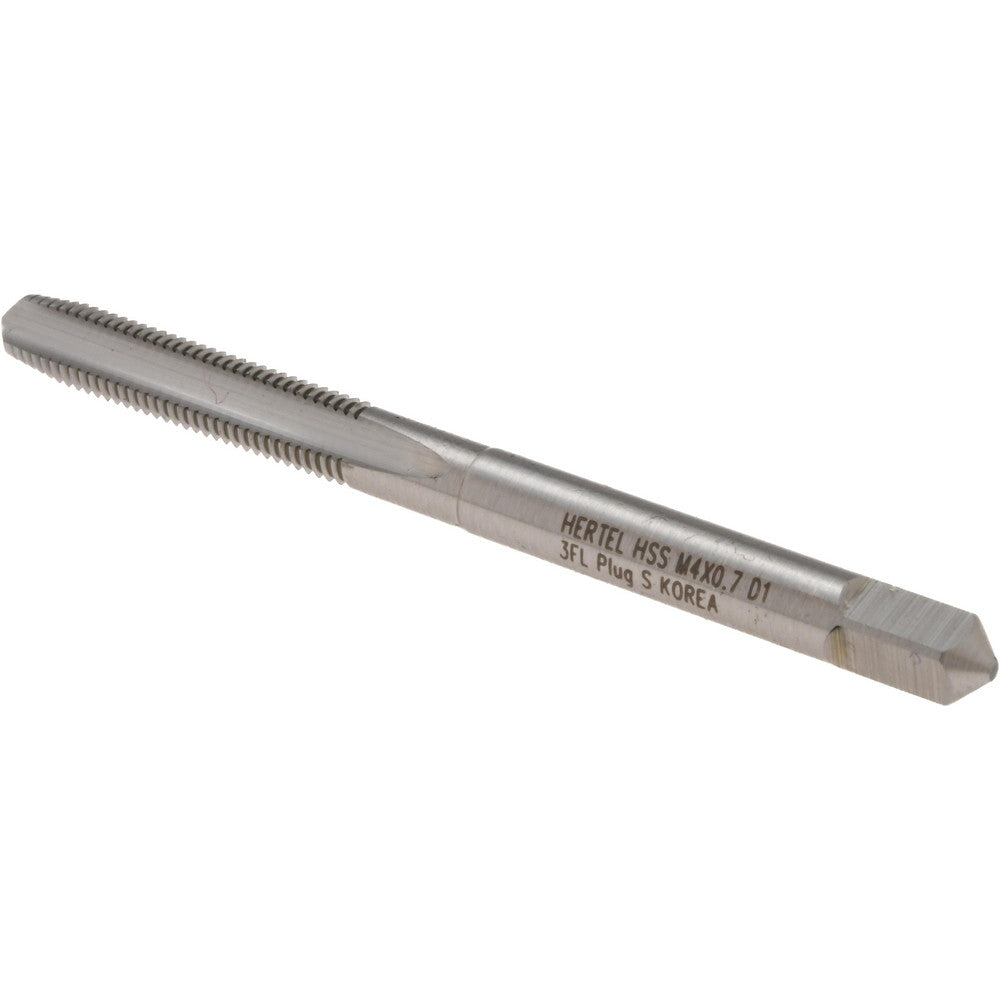 Hertel K007255AS Hand STI Tap M4 x 0.7 Metric Course, D1, 3 Flutes, Plug Chamfer