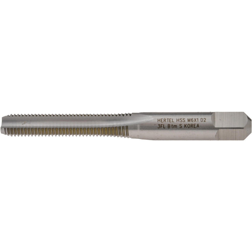 Hertel K007260AS Hand STI Tap M6 x 1 Metric Course, D2, 3 Flutes, Bottoming Chamfer
