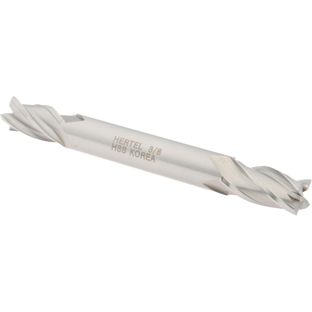 Hertel E1053024 Square End Mill 3/8'' Dia, 3/4'' LOC, 3/8'' Shank Dia, 3-1/2'' OAL, 4 Flutes, High Speed Steel