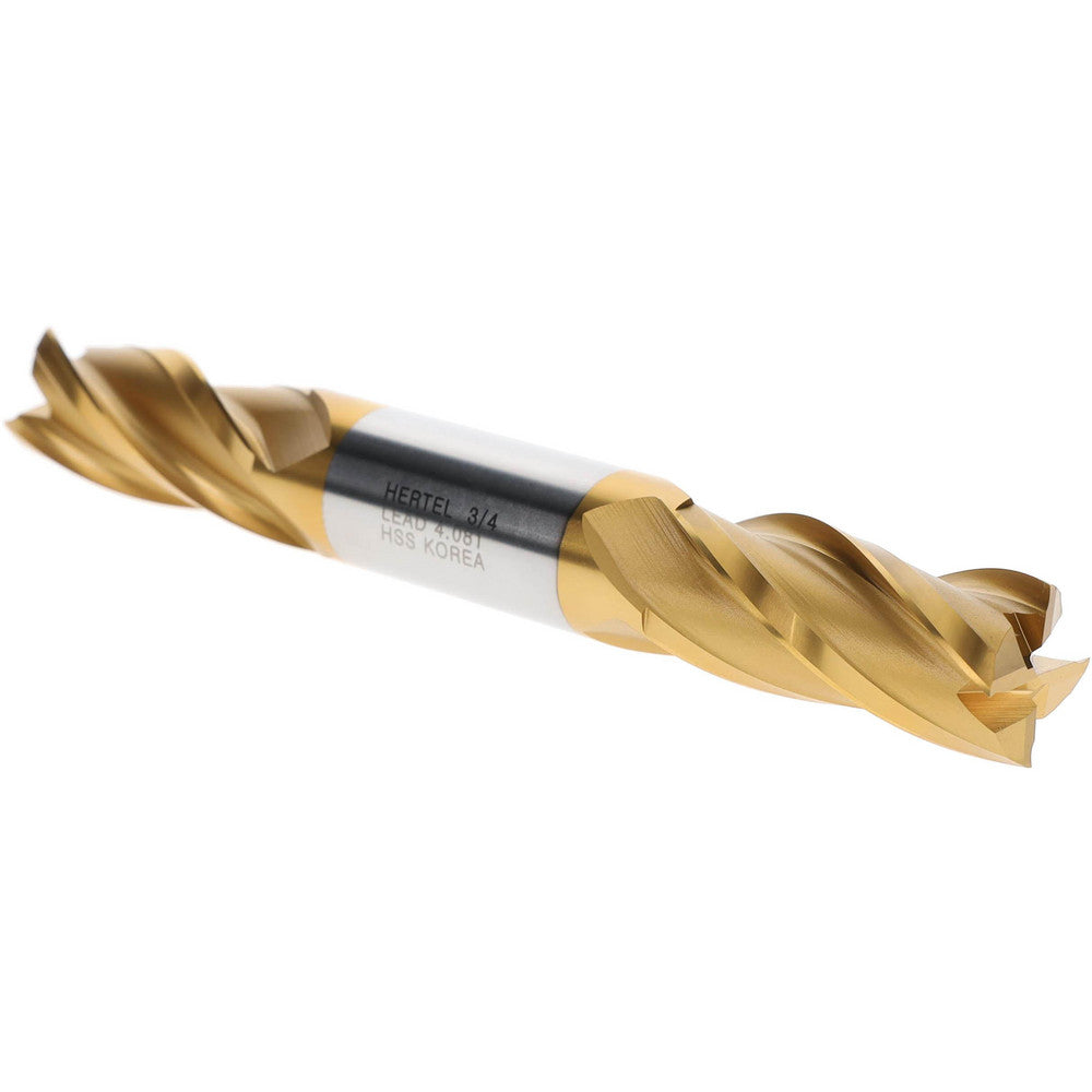 Hertel E8053048 Square End Mill 3/4" Dia, 1-5/8" LOC, 4 Flutes, High Speed Steel
