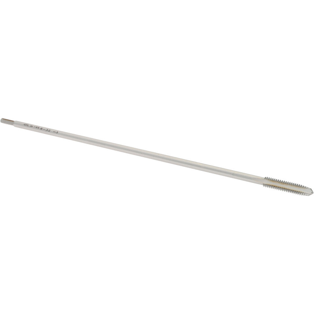 Hertel G837633 Extension Tap 8-32, 3 Flutes, H3, Bright/Uncoated, High Speed Steel, Standard Hand