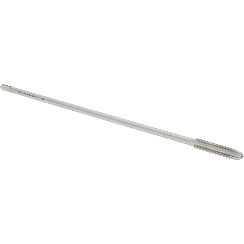 Hertel G837596 Extension Tap 10-32, 3 Flutes, H3, Bright/Uncoated, High Speed Steel, Standard Hand