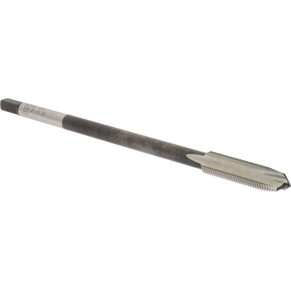 Hertel G859443 Extension Tap 3/8-24, 3 Flutes, H3, Bright/Uncoated, High Speed Steel, Spiral Point