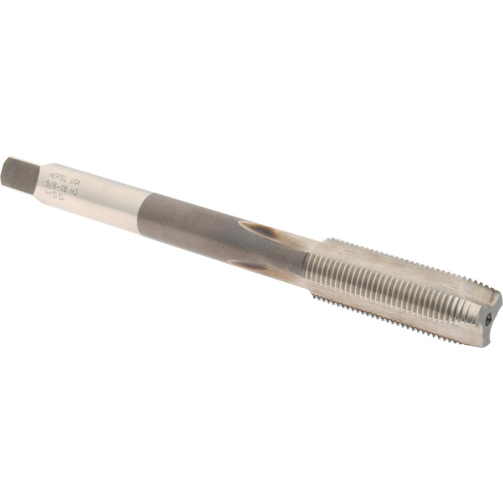 Hertel R867176 Extension Tap 5/8-18, 3 Flutes, H3, Bright/Uncoated, High Speed Steel, Spiral Point