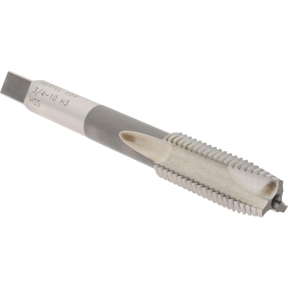 Hertel R867177 Extension Tap 3/4-10, 3 Flutes, H3, Bright/Uncoated, High Speed Steel, Spiral Point