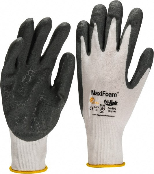 ATG 34-800/XL Work Gloves G-Tek® MaxiFoam™ 34-800, Size X-Large, Micro-Foam Nitrile-Coated Nylon, General Purpose