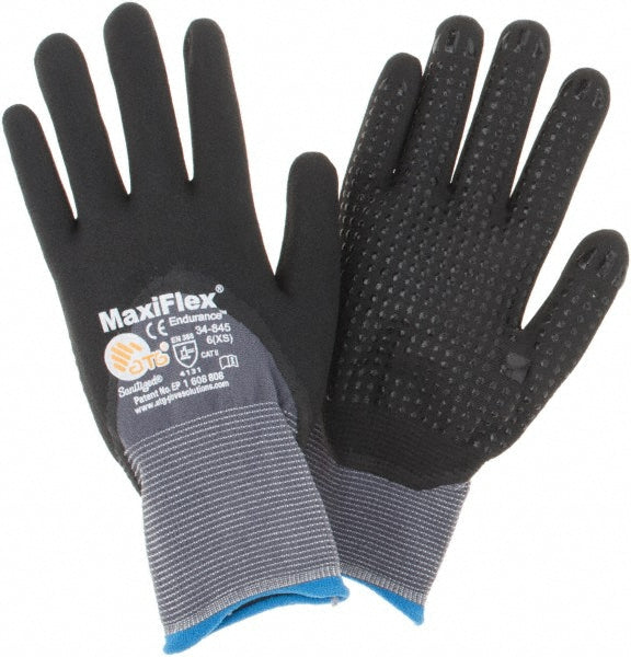 PIP 34-845/XS Small Component Assembly Gloves G-Tek® MaxiFlex Plus®II ATG Maxi Flex, Size Small, Micro-Foam Nitrile-Coated Knit & Nylon