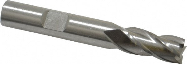 Cleveland C41253 Square End Mill 3/8'' Dia, 3/4'' LOC, 3/8'' Shank Dia, 2-1/2'' OAL, 4 Flutes, High Speed Steel