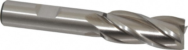 Cleveland C33164 Square End Mill 5/8'' Dia, 1-3/8'' LOC, 1/2'' Shank Dia, 3-3/8'' OAL, 4 Flutes, High Speed Steel