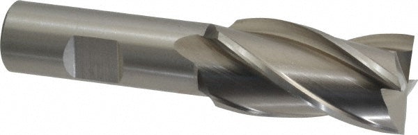 Cleveland C33179 Square End Mill 1'' Dia, 1-7/8'' LOC, 3/4'' Shank Dia, 4-1/8'' OAL, 4 Flutes, High Speed Steel