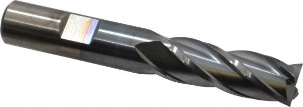 Cleveland C33265 Square End Mill 1/2'' Dia, 1-1/4'' LOC, 1/2'' Shank Dia, 3-1/4'' OAL, 4 Flutes, High Speed Steel