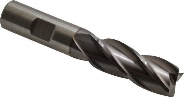 Cleveland C33273 Square End Mill 11/16'' Dia, 1-5/8'' LOC, 5/8'' Shank Dia, 3-3/4'' OAL, 4 Flutes, High Speed Steel