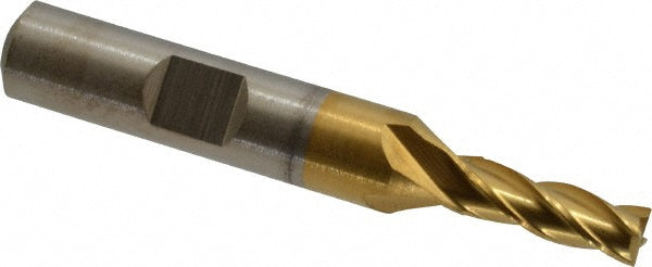 Cleveland C33192 Square End Mill 7/32'' Dia, 5/8'' LOC, 3/8'' Shank Dia, 2-7/16'' OAL, 4 Flutes, High Speed Steel