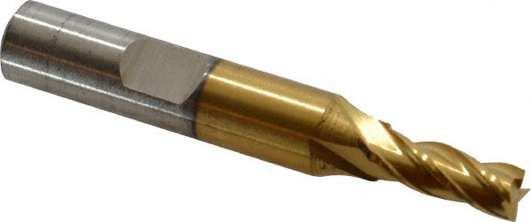Cleveland C33193 Square End Mill 15/64'' Dia, 5/8'' LOC, 3/8'' Shank Dia, 2-7/16'' OAL, 4 Flutes, High Speed Steel