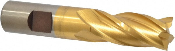 Cleveland C41527 Square End Mill 3/4'' Dia, 1-5/8'' LOC, 3/4'' Shank Dia, 3-7/8'' OAL, 4 Flutes, High Speed Steel