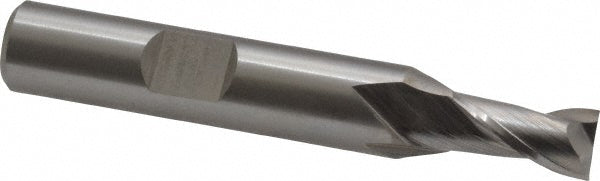 Cleveland C33736 Square End Mill 9/32'' Dia, 9/16'' LOC, 3/8'' Shank Dia, 2-1/2'' OAL, 2 Flutes, High Speed Steel