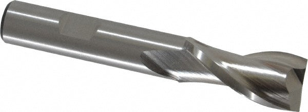 Cleveland C41622 Square End Mill 5/8'' Dia, 1-1/8'' LOC, 1/2'' Shank Dia, 3-3/8'' OAL, 2 Flutes, High Speed Steel