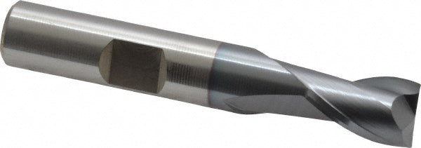 Cleveland C33818 Square End Mill 3/8" Dia, 9/16" LOC, 2 Flutes, High Speed Steel