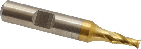 Cleveland C41551 Square End Mill 3/16'' Dia, 7/16'' LOC, 3/8'' Shank Dia, 2-3/8'' OAL, 2 Flutes, High Speed Steel